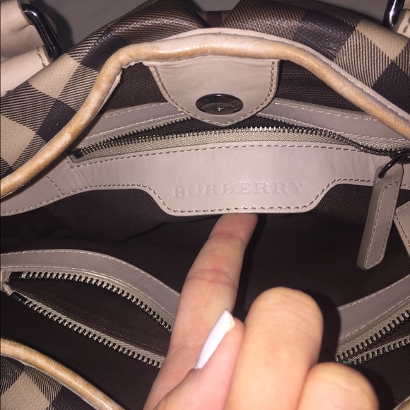 Authentic Burberry Grey Check Shoulder Bag - Picture 4 of 4